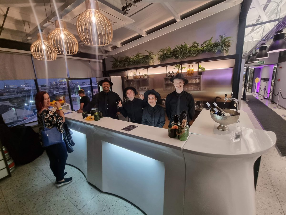 Corporate event bar setup